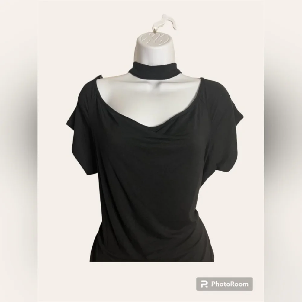 Black Ashley Stewart Choker Bodysuit - Picture 2 of 6